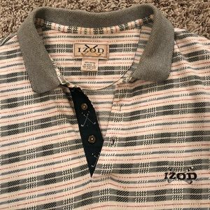 Vintage IZOD Mens Golf shirt *unique* LG